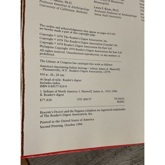 1978 Readers Dgest America’s Fascinating Indian Heritage - Picture 12 of 16